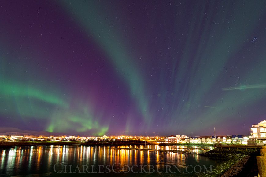 Aurora Over Reykjavik at CharlesCockburn.com