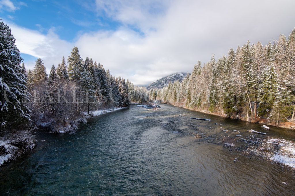 Methow River with a dusting of snow